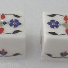 2"x1.5"x1.5" White Marble Jewelry Box Handmade Pietra Dura Flower Design New Art 2"x1.5"x1.5" White Marble Jewelry Box Handmade Pietra Dura Flower Design New Art