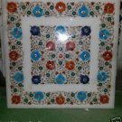 24"x24" Marble Coffee Dining Table Top Pietra Dura Square Floral Design Decor 24"x24" Marble Coffee Dining Table Top Pietra Dura Square Floral Design Decor