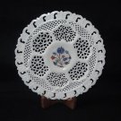 8" Marble Rare Plate Pietra Dura Fine Grill Work Inlaid Handmade Home Decor Art
