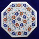 24" Marble Table Top Semi Precious Inlaid Design Marquetry Furniture Home Decor 24" Marble Table Top Semi Precious Inlaid Design Marquetry Furniture Home Decor