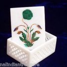 4"x3"x2" Marble Jewelry Box Trinket Filigree Malachite Pietra Dura Home Decor