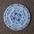 12" Marble Plate Rare Handmade Inlaid Lapis Lazuli Pietra Dura Home Decor Gifts