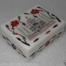4"x3"x1.5" Decorative Marble Jewelry Box Trinket Handmade Taj Mahal Pietra Dura