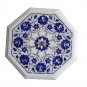 Size 12"x12" Marble Side Coffee Table Top Rare Lapis Stone Mosaic Home Deco H006
