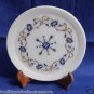 8" Decorative White Marble Plate Semi Precious Gems Inalid Pietra Dura Handmade