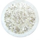 12" White Marble Plate Pietra Dura Mother Of Pearl Handmade Home Decor Gifts