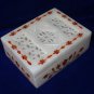 4"x3"x1.25" Marble Jewelry Box Handmade Carnelian Pietra Dura Inlaid Decor gifts