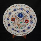 12" Decorative Marble Plate Pietra Dura Lapis Lazuli Beautiful Home Decor Gifts 12" Decorative Marble Plate Pietra Dura Lapis Lazuli Beautiful Home Decor Gifts