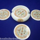 Marble Coaster Set Handmade Hakik Inlaid Peitra Dura Home Decorative Gifts New Marble Coaster Set Handmade Hakik Inlaid Peitra Dura Home Decorative Gifts New