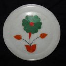 7" Marble Plate Malachite Floral Design Hakik Inlaid Pietra Dura Home Decor Art 7" Marble Plate Malachite Floral Design Hakik Inlaid Pietra Dura Home Decor Art
