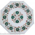 12" Coffee Table Side End Tables Marble Hand Inlay Pietra Dura Art With Stand 12" Coffee Table Side End Tables Marble Hand Inlay Pietra Dura Art With Stand
