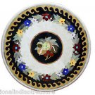 24" Marble Coffee Table Top Fruits Pietra Dura Lapis Handmade Home Decor Gifts