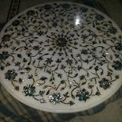 30" Marble Coffee Dining Table Top Dining Pietra Dura Paua Shell Floral Decor