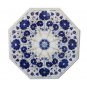 18" Marble Lapis Semi Precious Stones Coffee Table Top Unique Mughal Art Gifts