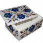 4"x3"x2" Marble Jewelry Box Handmade Lapis Lazuli Pietra Dura Decor Arts Gifts