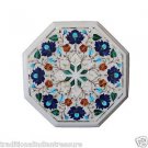 12" Marble Coffee Lapis Lazuli Side Table Top Marquetry Home Decor Art Gifts New