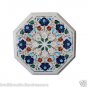 12" Marble Coffee Lapis Lazuli Side Table Top Marquetry Home Decor Art Gifts New