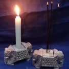 2 Marble Candle Stand Handmade Elephant Design Home Decor Art Gifts