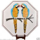 24" Marble Coffee center Table Top Handicraft Marquetry Hakik Parrot Art Decor