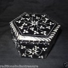 Black Marble Hexagon Jewelry Box Trinket Hand Carved Home Decor Beautiful Gifts Black Marble Hexagon Jewelry Box Trinket Hand Carved Home Decor Beautiful Gifts