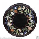 24" Black Table Top Coffee Birds Mosaic Handmade Marquetry Home Decorative Gifts
