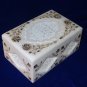 6"x4"x3" White Marble Jewelry Box Handmade Paua Shell Pietra Dura Home Decor Art