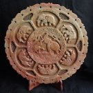 13" New Marble Rare Plate Elephant Design Hand Carved Handmade Home Decor Gifts