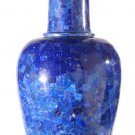 18" Marble Soapstone Flower Vase Handmade Pot Beautiful Lapis Lazuli Home Décor