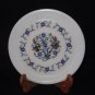 8" White Marble Plate Pietra Dura Lapis Handmade Paua shell Inlaid Floral Decor