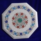 12" Marble Table Top Original Stone Inlaid Pietra Dura Foral Home Decorative Art 12" Marble Table Top Original Stone Inlaid Pietra Dura Foral Home Decorative Art