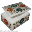 4"x3"x2" Marble Jewelry Box Handmade Malachite Pietra Dura Decor Arts Gifts