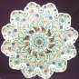 18" White Marble Plate Elephant Handmade Real Stones Inlaid Peacock Fine Work