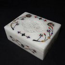 Marble Rectangle Jewelry Trinket Box Filigree Handmade Home Decor Art Gifts