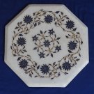12" Marble Inlaid Mosaic Table Top coffee Dining Rare Real Gems Handmade Decor 12" Marble Inlaid Mosaic Table Top coffee Dining Rare Real Gems Handmade Decor