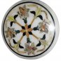 Size 18"X18" Marble Coffee Table Top Rare Pietradure Gems Ornate Home Decor H919