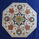23" Coffee Dining Table Marquetry Top Mosaic Inlaid Semi Precious Inlaid Gifts