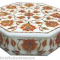6"x6"x1.5" Marble Decorative Jewelry Box Trinket Hakik Handmade Pietra Dura Arts