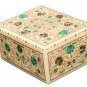 4"x3"x2"  Marble Jewelry Trinket Box Pietra Dura Malachite Mosaic Home Decor Art