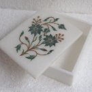 4"x3"x2" Marble Jewelry Box Handmade Jasminum Flower Pietra Dura Decor Arts