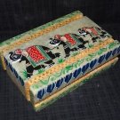 Marble Jewelry Box Trinket Gorara Elephant Design Hand Painted Home Decor Gifts