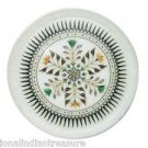 10" White Marble Plate New Pattern Beautiful Art Marquetry Mosaic Handmade Decor 10" White Marble Plate New Pattern Beautiful Art Marquetry Mosaic Handmade Decor
