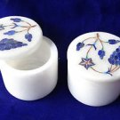2"x2" Marble Bunch Of Grapes Design Lapis Jewelry Trinket Box Home Decor Art 2"x2" Marble Bunch Of Grapes Design Lapis Jewelry Trinket Box Home Decor Art