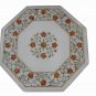 12" Marble Table Top Mosaic Inlaid Hakik Pietra Dura Handmade Home Decor Gifts