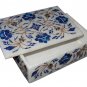 6"x4"x2" Marble Jewelry Box Handmade Lapis Lazuli Pietra Dura Home Decor Arts