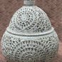 8"x8"x10" Soapstone Marble Jewelry Box Jar Trinket Decor Flower Home Decor Arts