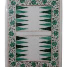 Size 24"x8" Marble Coffee Table Top Malachite Backgammon Game Table Pietradure