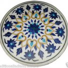 Size 30"X30" Marble Dining Table Top Rare Lapis Mosaic Floral Home Decor H928A
