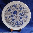 14" White Marble Plate Lapis Lazuli Pietra Dura Handmade Home Decor Gifts