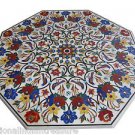 30" White Marble Dining Coffee Table Top Inlaid Birds Butterfly Design Real Gems 30" White Marble Dining Coffee Table Top Inlaid Birds Butterfly Design Real Gems