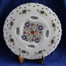 12" Marble Plate Malachite Lapis Floral Inlaid Pietra dura Handmade Design Decor 12" Marble Plate Malachite Lapis Floral Inlaid Pietra dura Handmade Design Decor